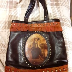 Cameo Leather Purse